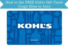 how to get free kohl s gift cards 9