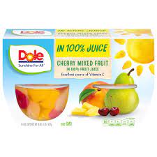 dole fruit cups mixed fruit cherry