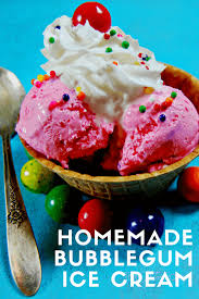 homemade bubblegum ice cream the
