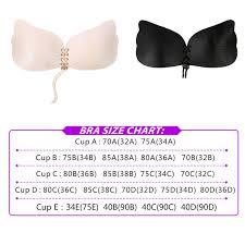 Bonny Sticky Bra Backless Invisible Push Up Bra Self Adhesive Strapless Bra Silicone Bra With Drawstring 2 Pack
