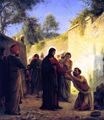 Image result for pictures of Jesus and the Blind man