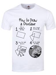 However, many people may not know how to go about this. How To Draw A Dinosaur Men S White T Shirt Buy Online At Grindstore Com