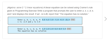 A Linear Equation Can Be Solved Using