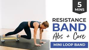 5 minute resistance band abs video