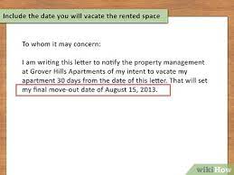 letter of notice to your landlord