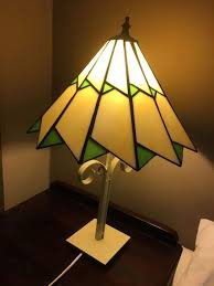 geometric stained glass lampshade
