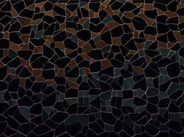 Broken Glass Mosaic On Black Background