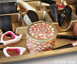 spray paint drawer organizers in chic