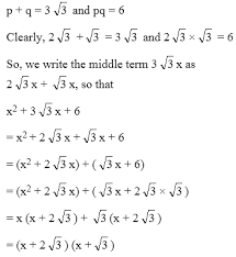 Polynomial By Splitting The Middle Term