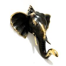 Elephant Brass Hook Brass Coat Hook