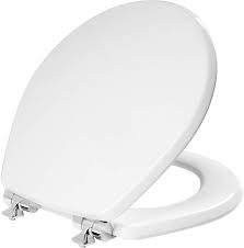 Amazon.com: MAYFAIR 826CHSL 000 Benton Toilet Seat with Chrome Hinges will  Slow Close and Never Come Loose, ROUND, Durable Enameled Wood, White :  Everything Else