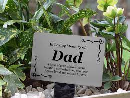 Engraved Dad Memorial Plaque Stake