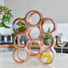 Copper Floating Bubbles Wine Rack