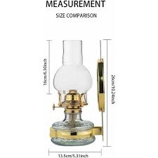 Wall Mounted Oil Lamp With Glass Mirror