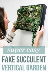 diy fake succulent wall decor tutorial