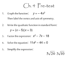 Ch 4 Pre Test Powerpoint Presentation