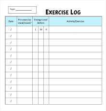 Workout Sheet Template Log Treadmill Spreadsheet