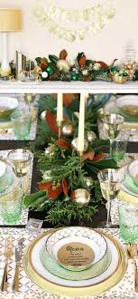 Maybe you would like to learn more about one of these? Elegant Green Gold Christmas Tablescape And Dinner Menu