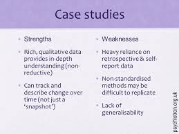 Case studies  A detailed study of a single case or group  and example of a  case would be the study done on H M  and or Genie  A specific case study  should     
