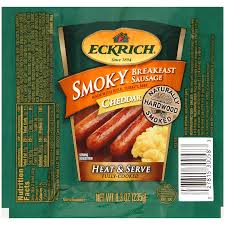 eckrich smok y cheddar breakfast smoked
