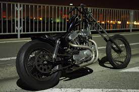 harley davidson xlh 883 sportster 1988 by rad jalopy modified frame to imitate pre 1975 ironhead sportster frame frame stretched up frame front fork
