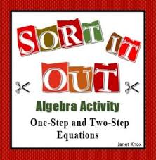 Two Step Equations Algebra Activity
