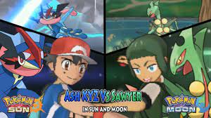 Pokemon Sun and Moon: Trainer Ash Vs Sawyer (Shota) (Pokemon XYZ Ash  Ketchum) - YouTube