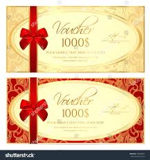 Template Coupon Gift Template Voucher Certificate Border Stock