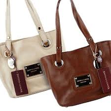 las leather handbag grab bag by