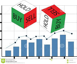 The Trade Market Buy Sell Hold Stock Vector Illustration