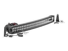Rough Country Jeep Wrangler 30 In Black Series Curved Dual Row Led Light Bar Flood Spot Combo 72930bl