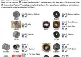 Bricksngears Lego Wheel And Tire Chart