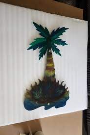 Palm Tree Coastal Metal Wall Art Home