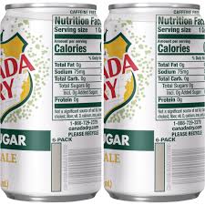 canada dry soda zero sugar ginger ale