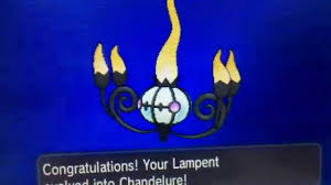 Shiny Litwick Evolves Into Shiny Lampent And Chandelure