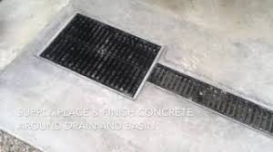 garage floor drainage system by