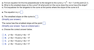 equation for the line perpendicular