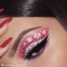 red snowflakes eyeshadow pictures