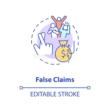 False claims concept icon stock vector. Illustration of line - 189586609