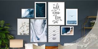 Sea Ocean Navy Blue Wall Art Gallery