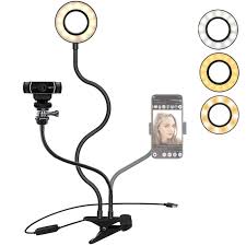 Webcam Light Stand Phone Holder