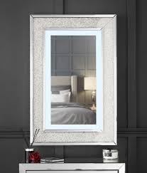 Valentina Silver Wall Mirror With Touch