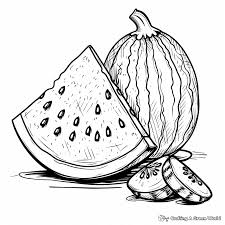 watermelon coloring pages free