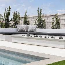 L Shaped Outdoor Bench Design Ideas