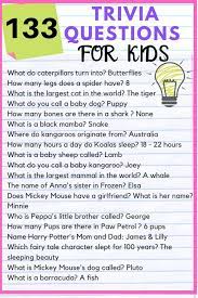 And check out these riddles for. 133 Fun Trivia Questions For Kids With Answers Kids N Clicks