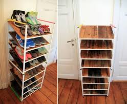 I purchased a second shelf unit on craigslist to keep costs down) follow the ikea instructions to assemble one shelf unit. Parity Ikea Closet Shoe Rack Up To 78 Off