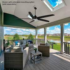 Home Decorators Collection 56041 Highstone 70 In White Color Changing Indoor Outdoor Matte Black Smart Ceiling Fan With Remote Powered By Hubspace