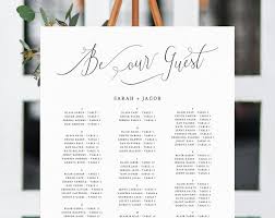 Be Our Guest Wedding Seating Chart Template Table Chart