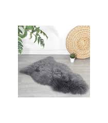 dover grey sheepskin rug 2x3 5 ft