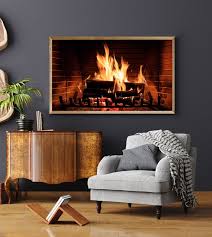 Cozy Fire Frame Tv Art Samsung Frame